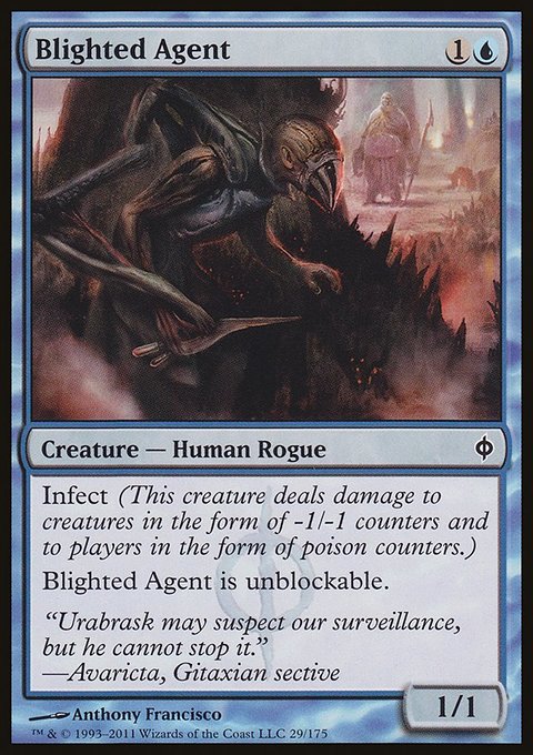 Blighted Agent, New Phyrexia #29, Magic: The Gathering card