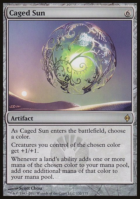 Caged Sun, New Phyrexia #132, Magic: The Gathering card