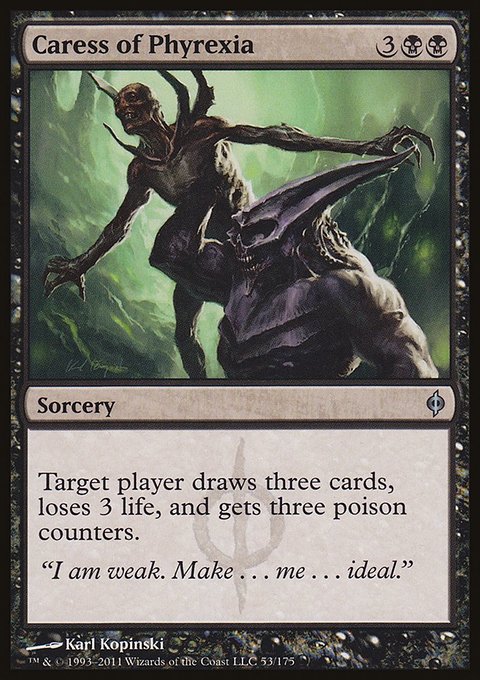 Caress of Phyrexia, New Phyrexia #53, Magic: The Gathering card