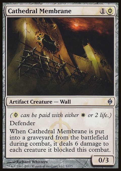 Cathedral Membrane, New Phyrexia #5, Magic: The Gathering card