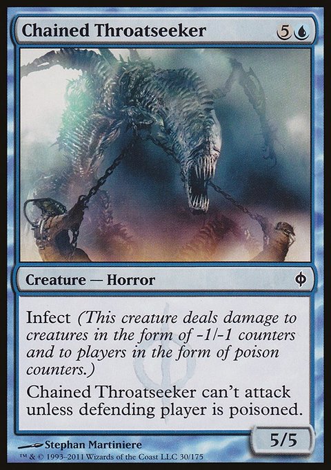 Chained Throatseeker, New Phyrexia #30, Magic: The Gathering card