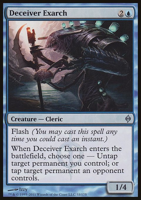 Deceiver Exarch, New Phyrexia #33, Magic: The Gathering card