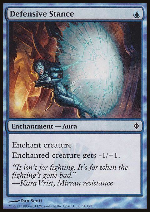 Defensive Stance, New Phyrexia #34, Magic: The Gathering card