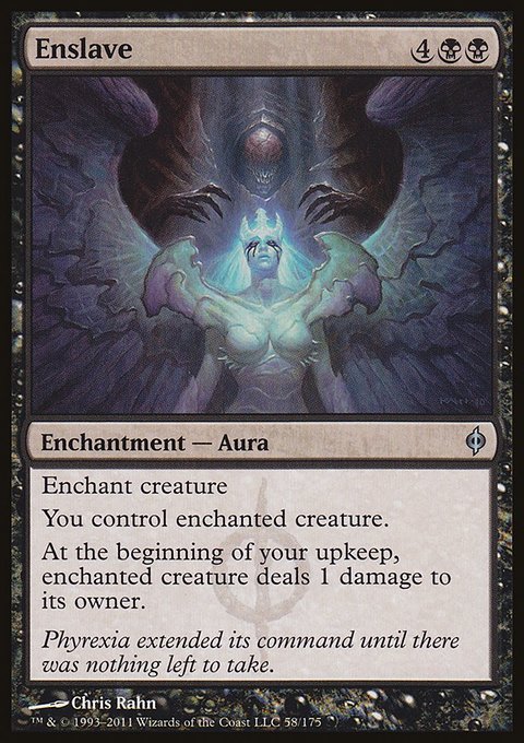 Enslave, New Phyrexia #58, Magic: The Gathering card