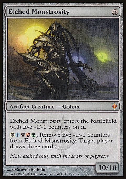 Etched Monstrosity, New Phyrexia #135, Magic: The Gathering card