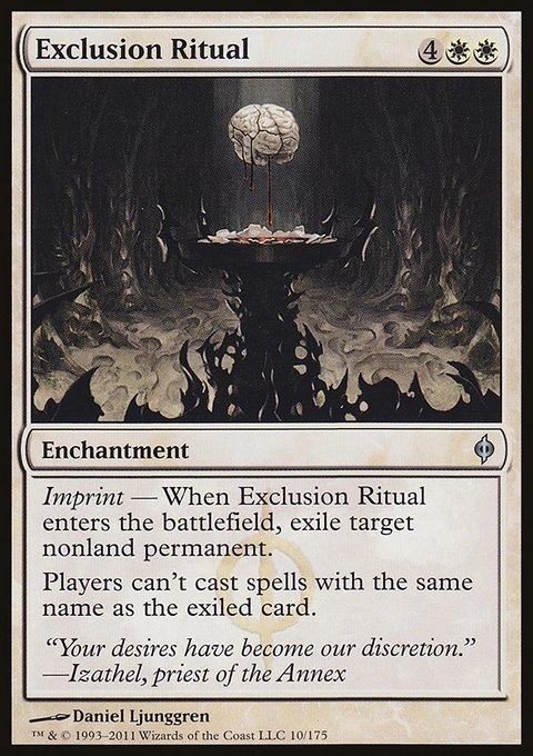 Exclusion Ritual, New Phyrexia #10, Magic: The Gathering card