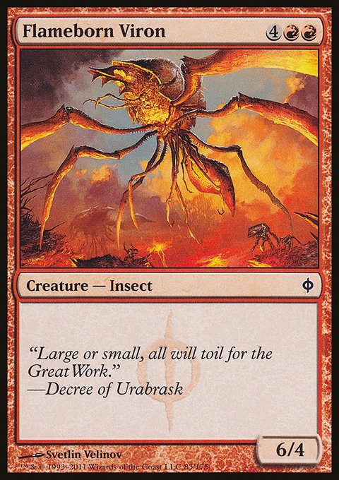 Flameborn Viron, New Phyrexia #83, Magic: The Gathering card