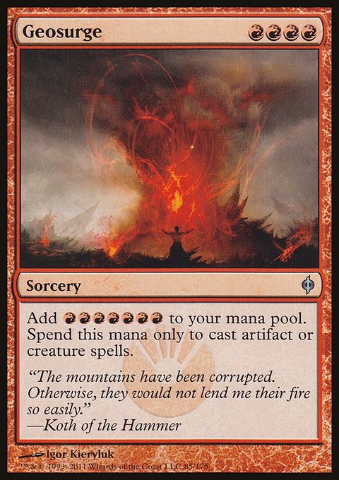 Geosurge, New Phyrexia #85, Magic: The Gathering card