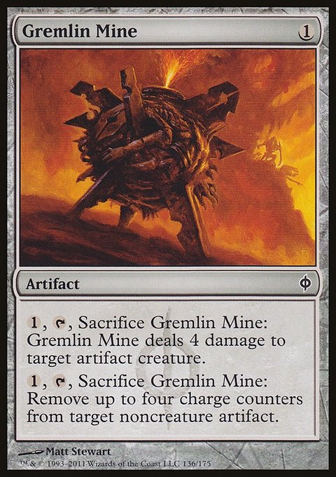 Gremlin Mine, New Phyrexia #136, Magic: The Gathering card