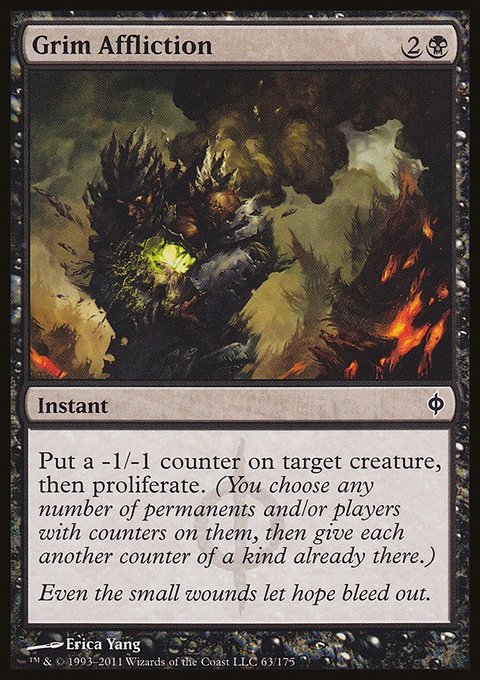 Grim Affliction, New Phyrexia #63, Magic: The Gathering card