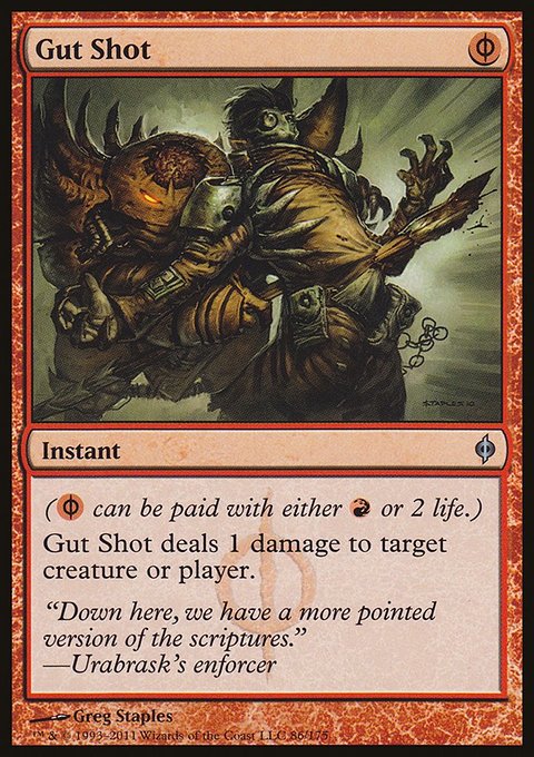 Gut Shot, New Phyrexia #86, Magic: The Gathering card