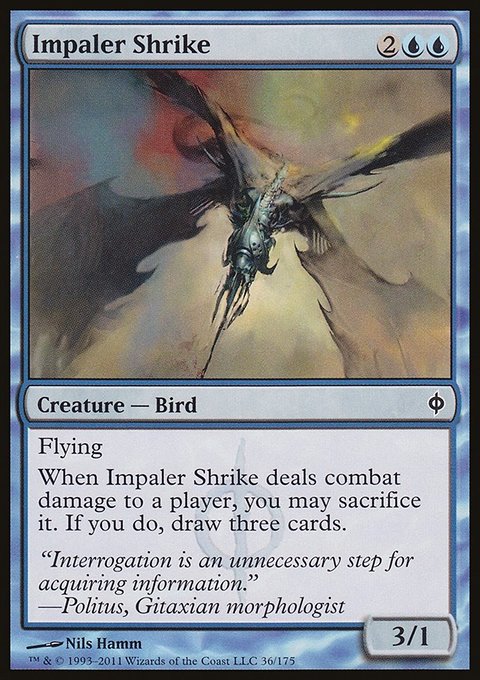 Impaler Shrike, New Phyrexia #36, Magic: The Gathering card
