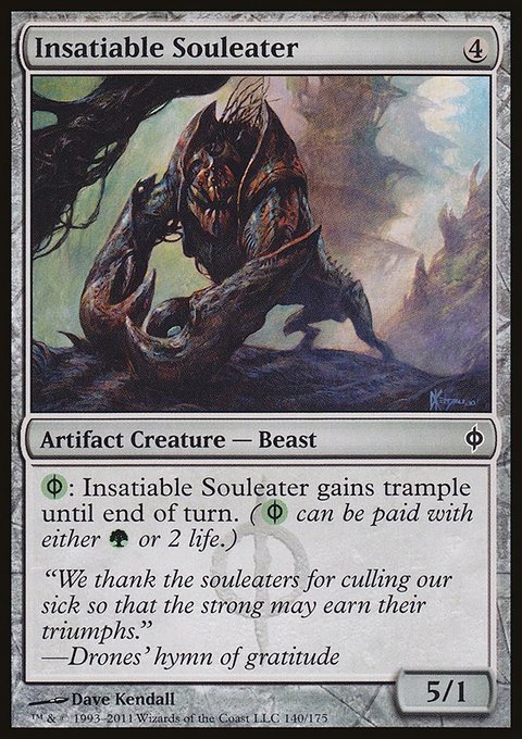 Insatiable Souleater, New Phyrexia #140, Magic: The Gathering card