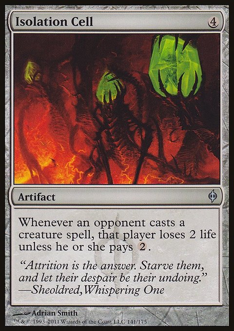 Isolation Cell, New Phyrexia #141, Magic: The Gathering card