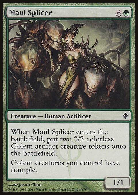 Maul Splicer, New Phyrexia #114, Magic: The Gathering card
