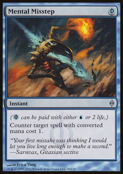 Mental Misstep, New Phyrexia #38, Magic: The Gathering card