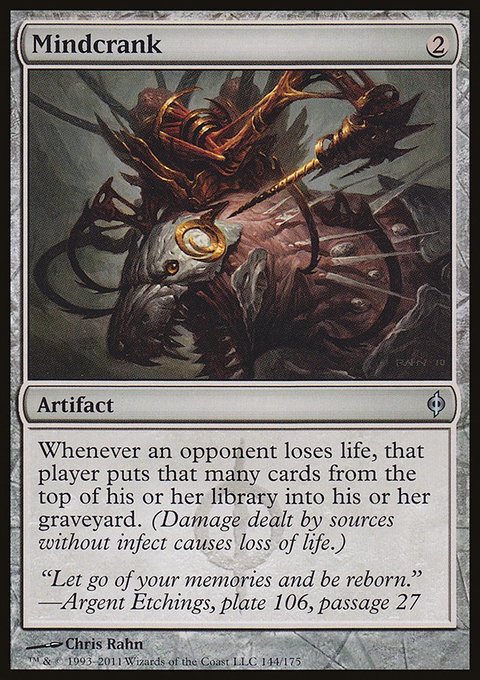 Mindcrank, New Phyrexia #144, Magic: The Gathering card