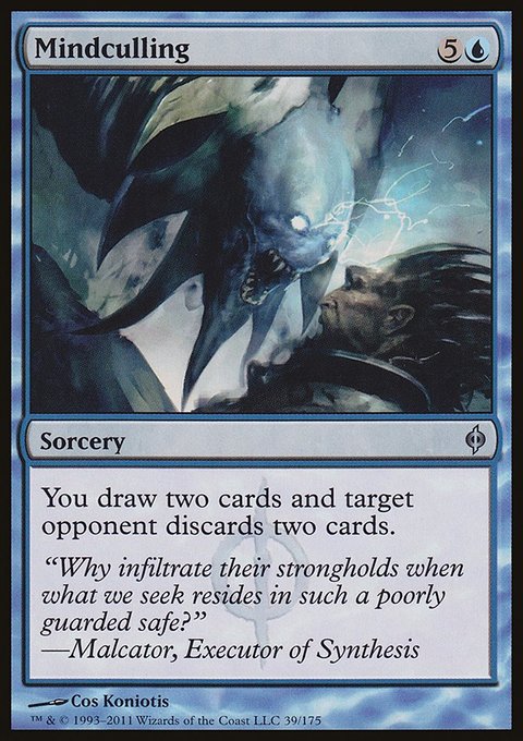 Mindculling, New Phyrexia #39, Magic: The Gathering card