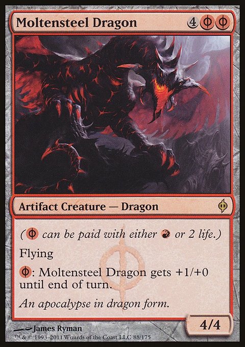 Moltensteel Dragon, New Phyrexia #88, Magic: The Gathering card