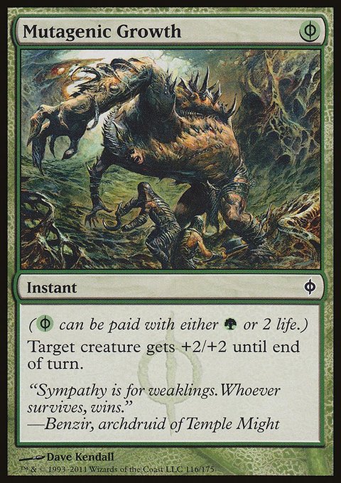 Mutagenic Growth, New Phyrexia #116, Magic: The Gathering card
