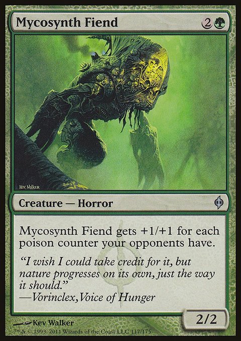Mycosynth Fiend, New Phyrexia #117, Magic: The Gathering card