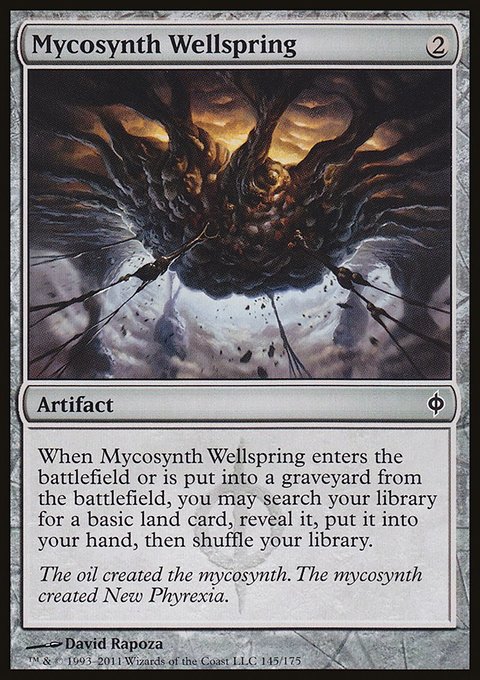 Mycosynth Wellspring, New Phyrexia #145, Magic: The Gathering card