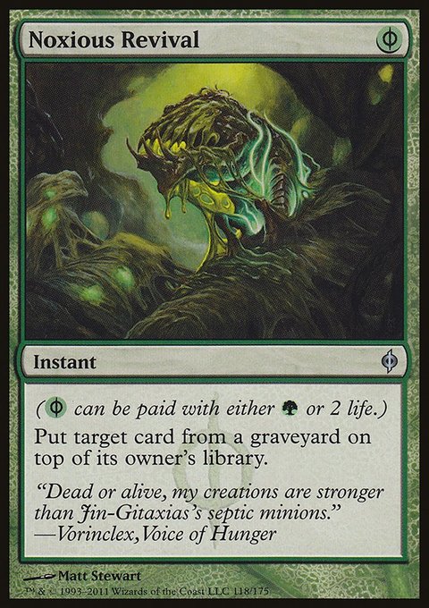 Noxious Revival, New Phyrexia #118, Magic: The Gathering card