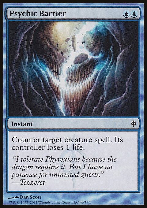 Psychic Barrier, New Phyrexia #43, Magic: The Gathering card