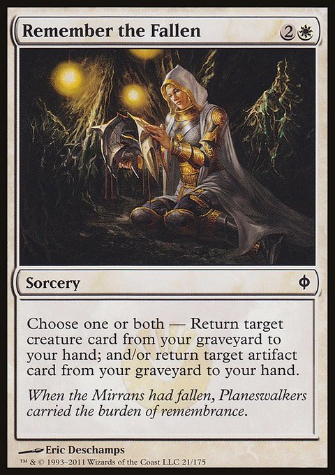 Remember the Fallen, New Phyrexia #21, Magic: The Gathering card