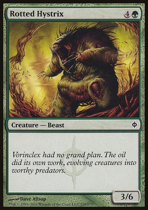 Rotted Hystrix, New Phyrexia #120, Magic: The Gathering card