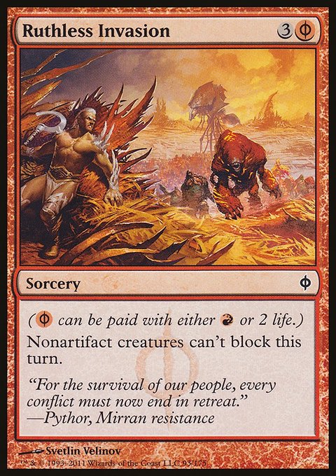 Ruthless Invasion, New Phyrexia #93, Magic: The Gathering card