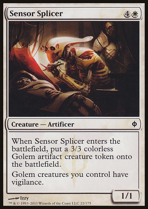 Sensor Splicer, New Phyrexia #22, Magic: The Gathering card