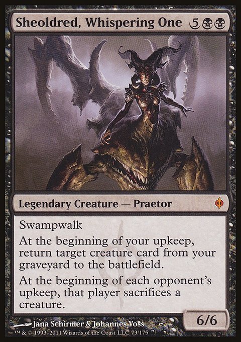 Sheoldred, Whispering One, New Phyrexia #73, Magic: The Gathering card