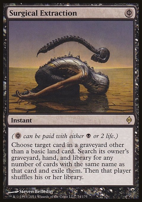 Surgical Extraction, New Phyrexia #74, Magic: The Gathering card