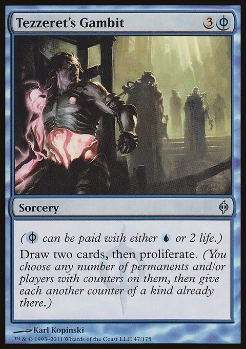 Tezzeret's Gambit, New Phyrexia #47, Magic: The Gathering card