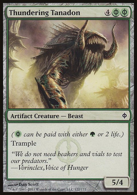 Thundering Tanadon, New Phyrexia #122, Magic: The Gathering card