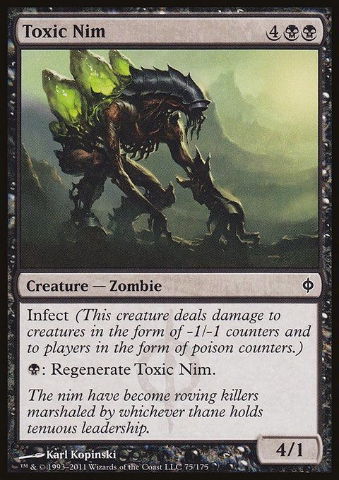 Toxic Nim, New Phyrexia #75, Magic: The Gathering card