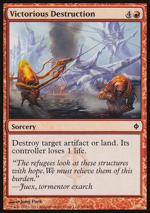 Victorious Destruction, New Phyrexia #99, Magic: The Gathering card
