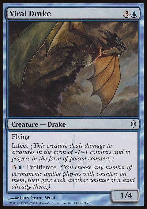 Viral Drake, New Phyrexia #49, Magic: The Gathering card