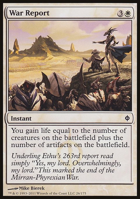 War Report, New Phyrexia #26, Magic: The Gathering card