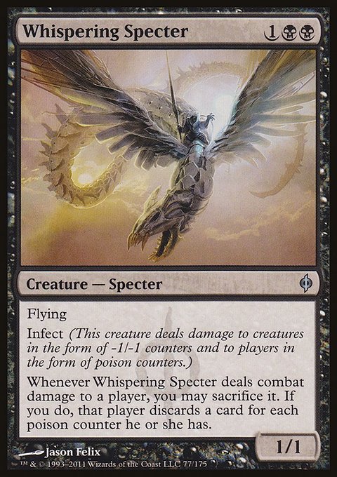 Whispering Specter, New Phyrexia #77, Magic: The Gathering card