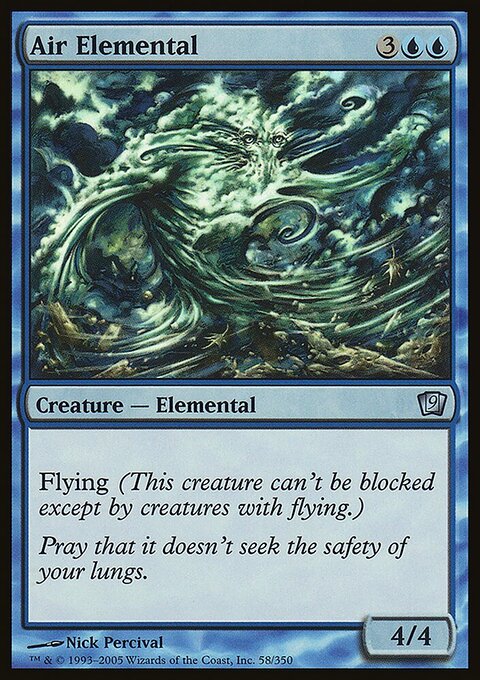 Air Elemental, Ninth Edition #58★, Magic: The Gathering card