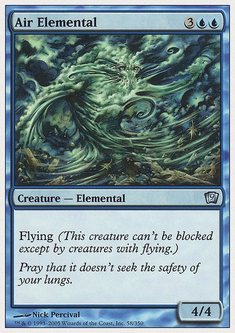 Air Elemental, Ninth Edition #58, Magic: The Gathering card
