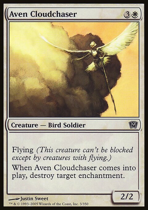 Aven Cloudchaser, Ninth Edition #3★, Magic: The Gathering card