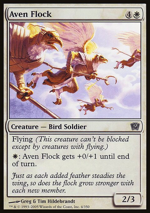 Aven Flock, Ninth Edition #4★, Magic: The Gathering card