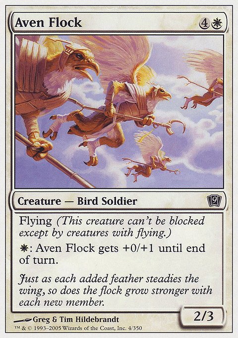 Aven Flock, Ninth Edition #4, Magic: The Gathering card