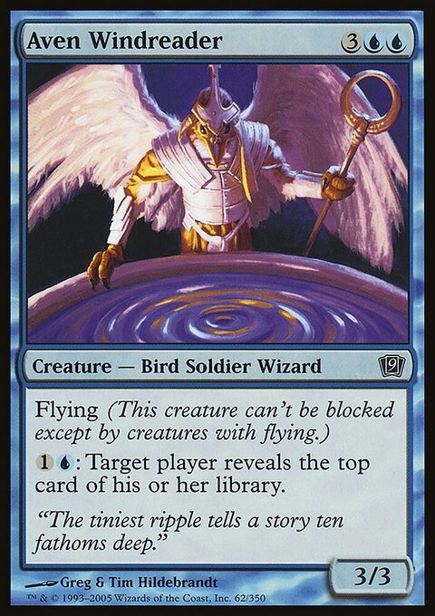 Aven Windreader, Ninth Edition #62★, Magic: The Gathering card