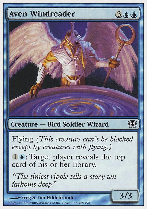 Aven Windreader, Ninth Edition #62, Magic: The Gathering card