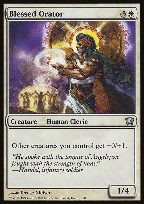 Blessed Orator, Ninth Edition #6★, Magic: The Gathering card