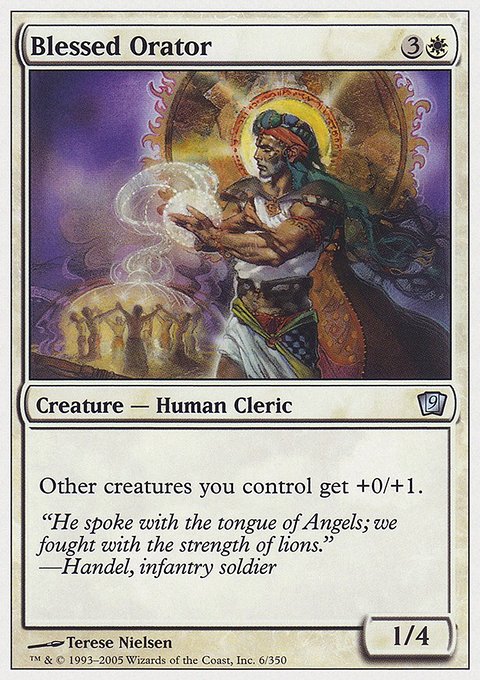 Blessed Orator, Ninth Edition #6, Magic: The Gathering card